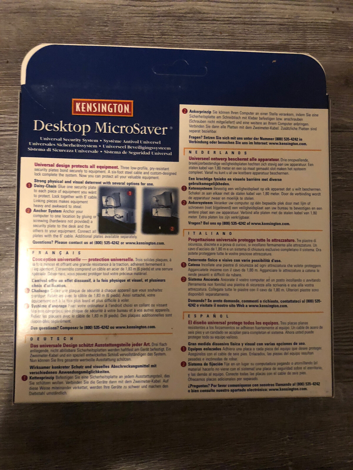 1 Kensington Desktop Microsaver Universal Security System - NEW