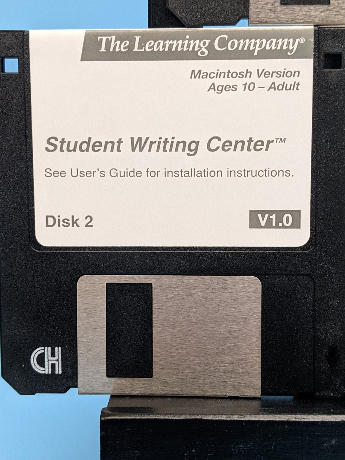 Student Writing Center Version 1.0: 3.5” Disk Software / Vintage Macintosh 1995