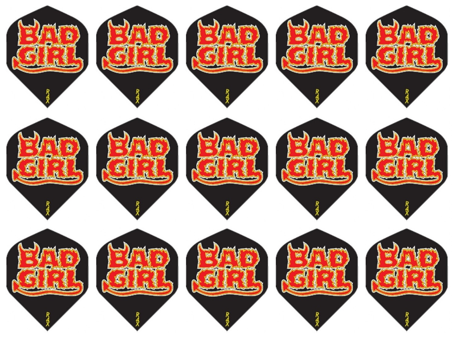 5 Sets R4X Adult Ladies Standard Dart Flights - Ships w/ Tracking - Bad Girl