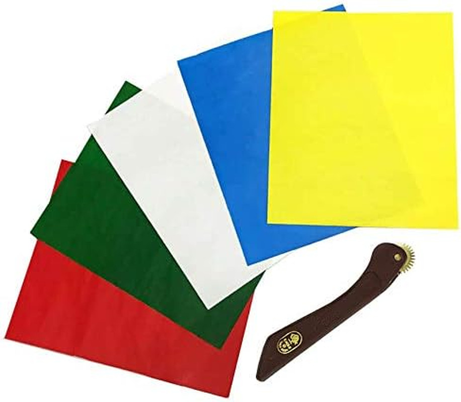 AMORNPHAN 5 Sheets 5 Colors Sewing Carbon Tracing Paper Transfer Paper 9"X11" Ho
