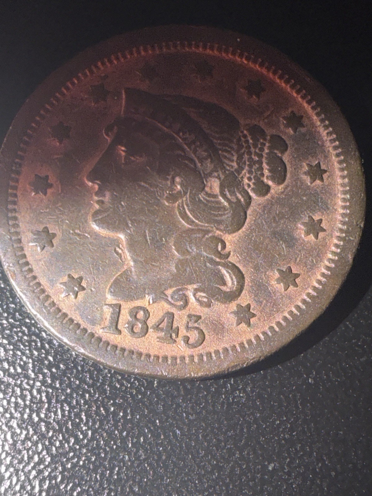 1845 Large Cent VG