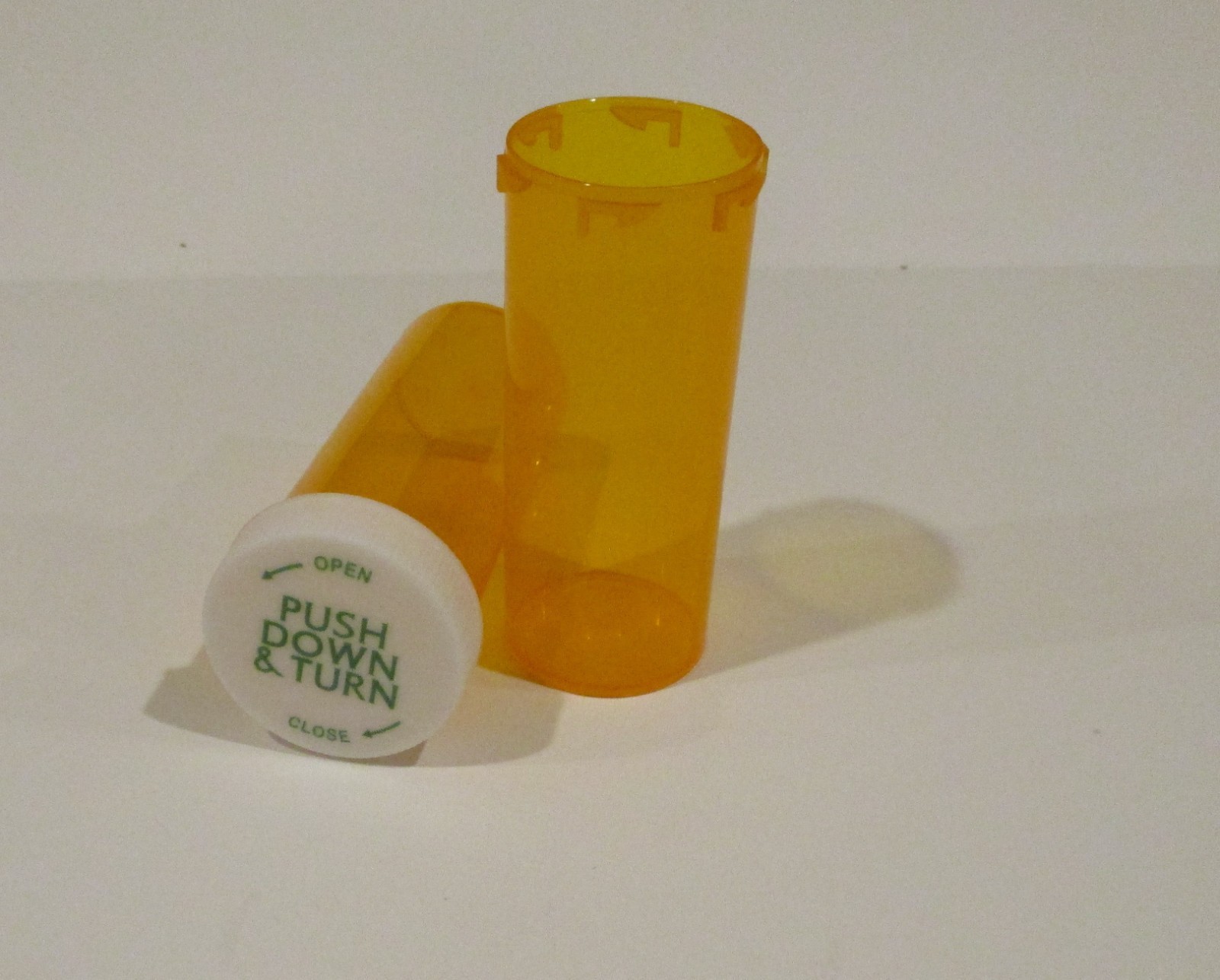 Prescription Medicine Vials-Caps 16 Dram AMBER-10 Pack-ONLY $5.95 Pharmacy Grade
