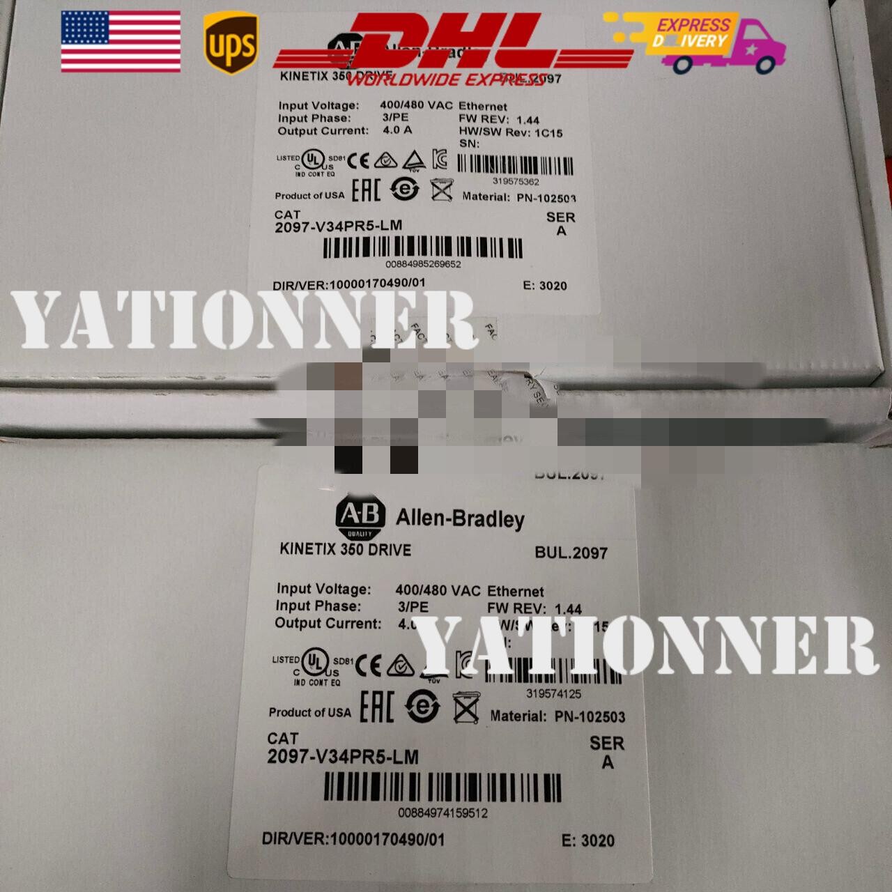 Allen-Bradley 2097-V34PR5-LM Kinetix 350 Servo Drive 2.0kW 3-Phase 400/480VAC US