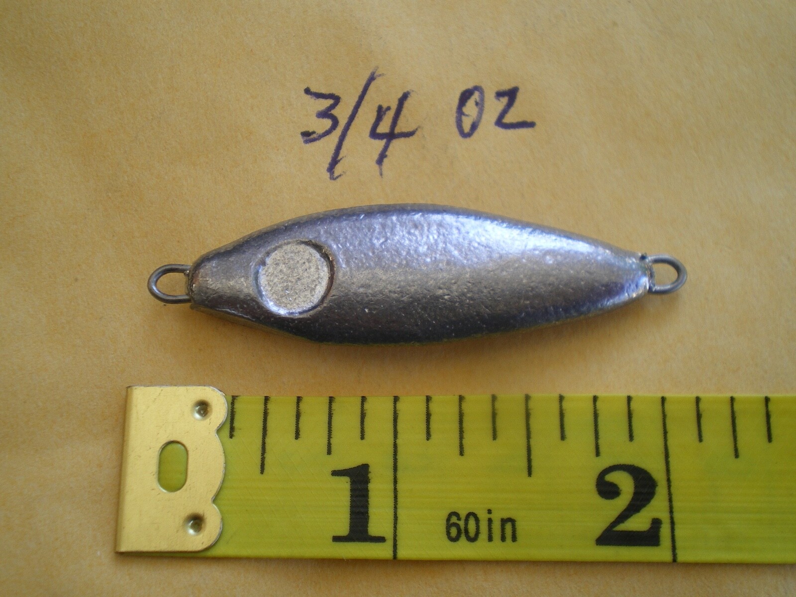 60 PCS SHAD LEAD SPOON FISHING JIGS 1-1/2,1,3/4 OZ W/STAINLESS S. WIRE EYE/20 EA