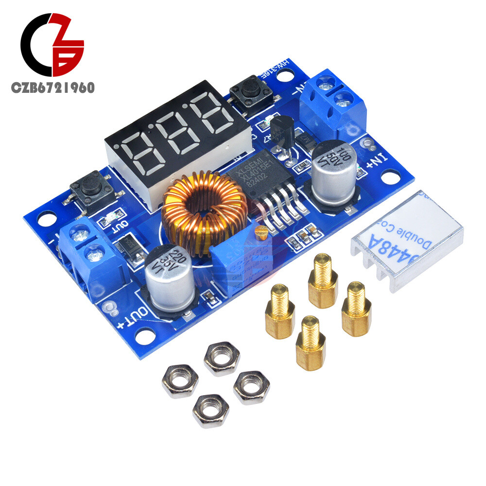 5A Adjustable Power DC-DC Step-down Charge Module LED Driver With Voltmeter