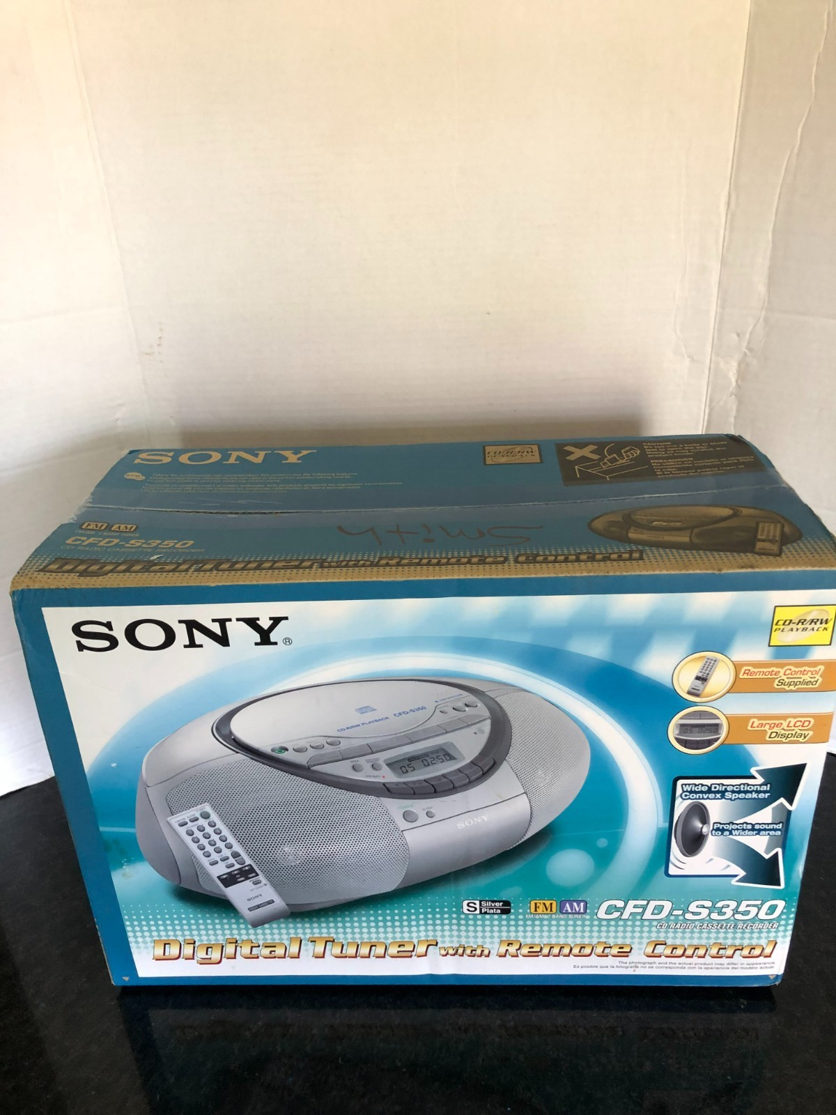 Sony CFD-S350 CD Radio Cassette with Remote Vintage Boombox New Old Stock