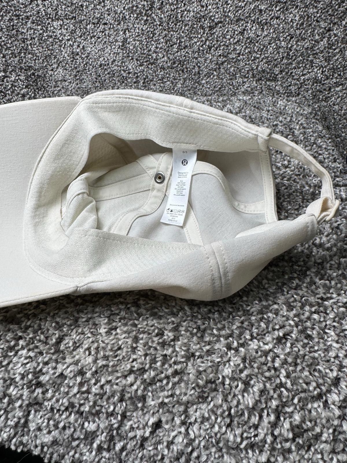 Lululemon Baller Hat Cap Strapback One Size White Adjustable Logo Solf Shell