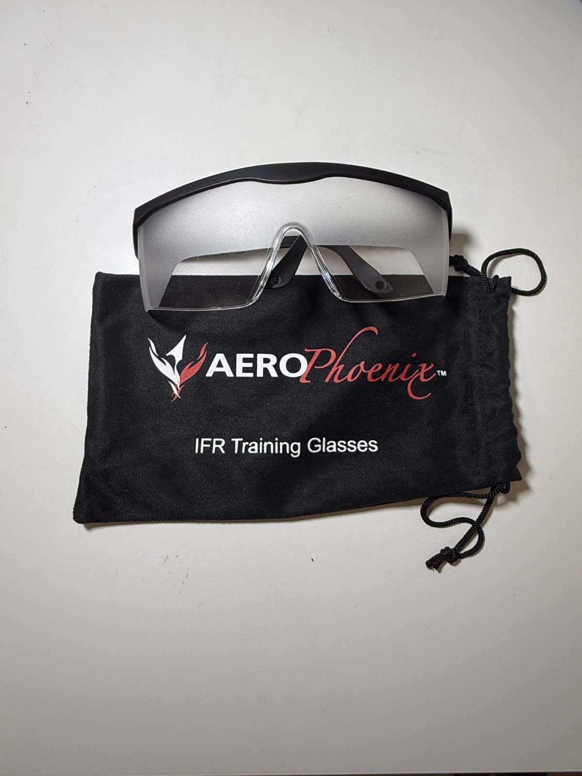 Aviation IFR  Training Glasses Foggles Black Aerophoenix Adjustable