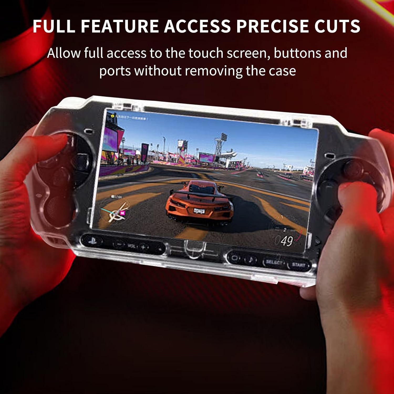 Hard Shell Case Cover Compatible with PSP 2000/3000,Transparent Protective Ca...