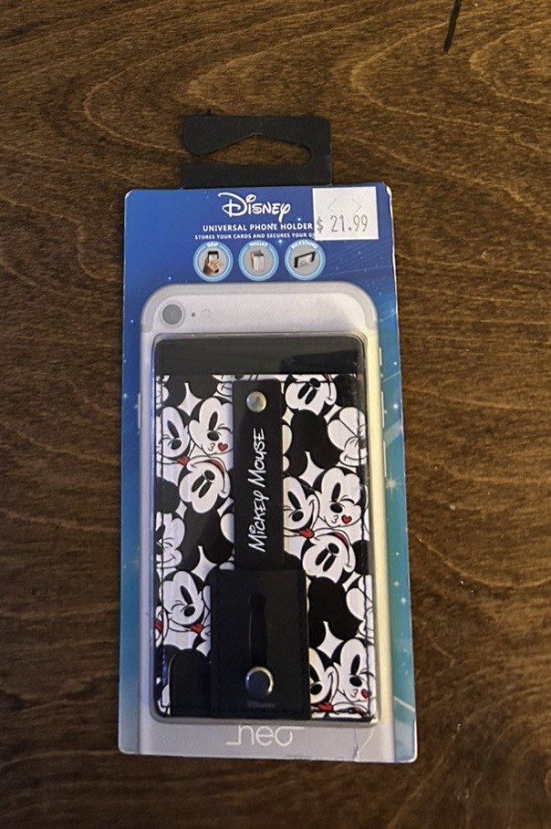 Disney Mickey Mouse Universal Phone Holder Wallet Store Card & Secures Grip
