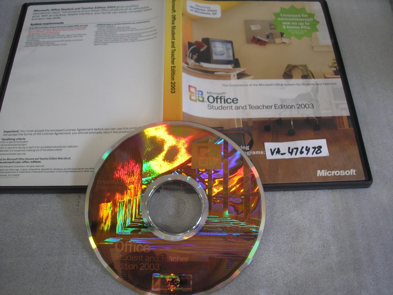 Microsoft Office 2003 Student and Teacher Full English DVD Version =BRAND NEW=
