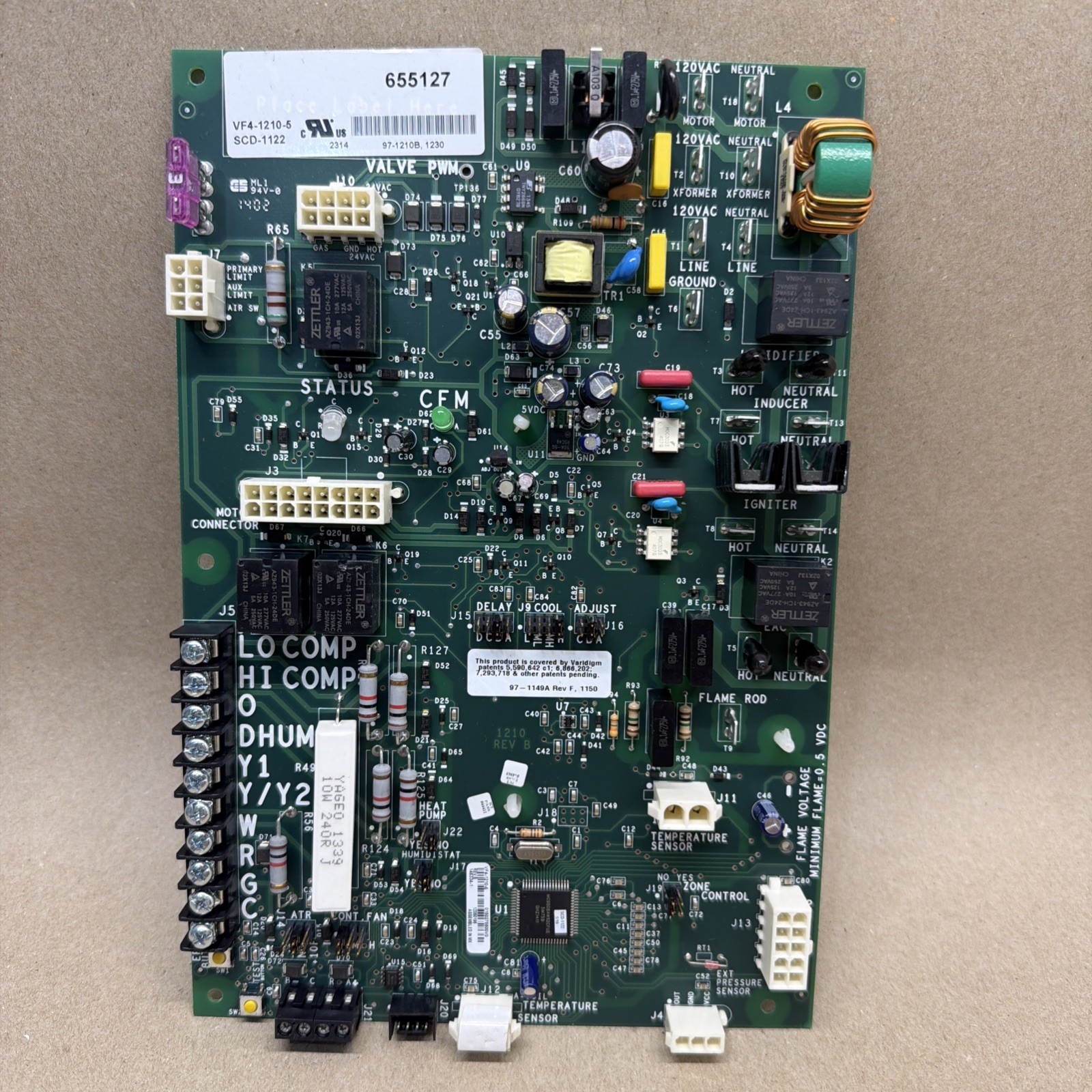 🔥 York Luxaire VARIDIGM 655127 Control Circuit Board SCD-1162 VF4-1210-5