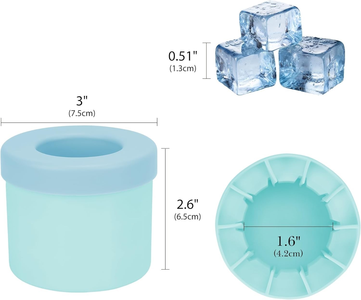 Silicone Ice Cube Mold Round Ice Maker - DIY Ice Bucket Barware Tools*