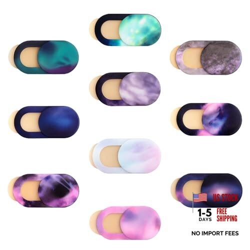 Camera Cover Slide (10-Pack) – Ultra-Thin Colorful Privacy Webcam Stickers for