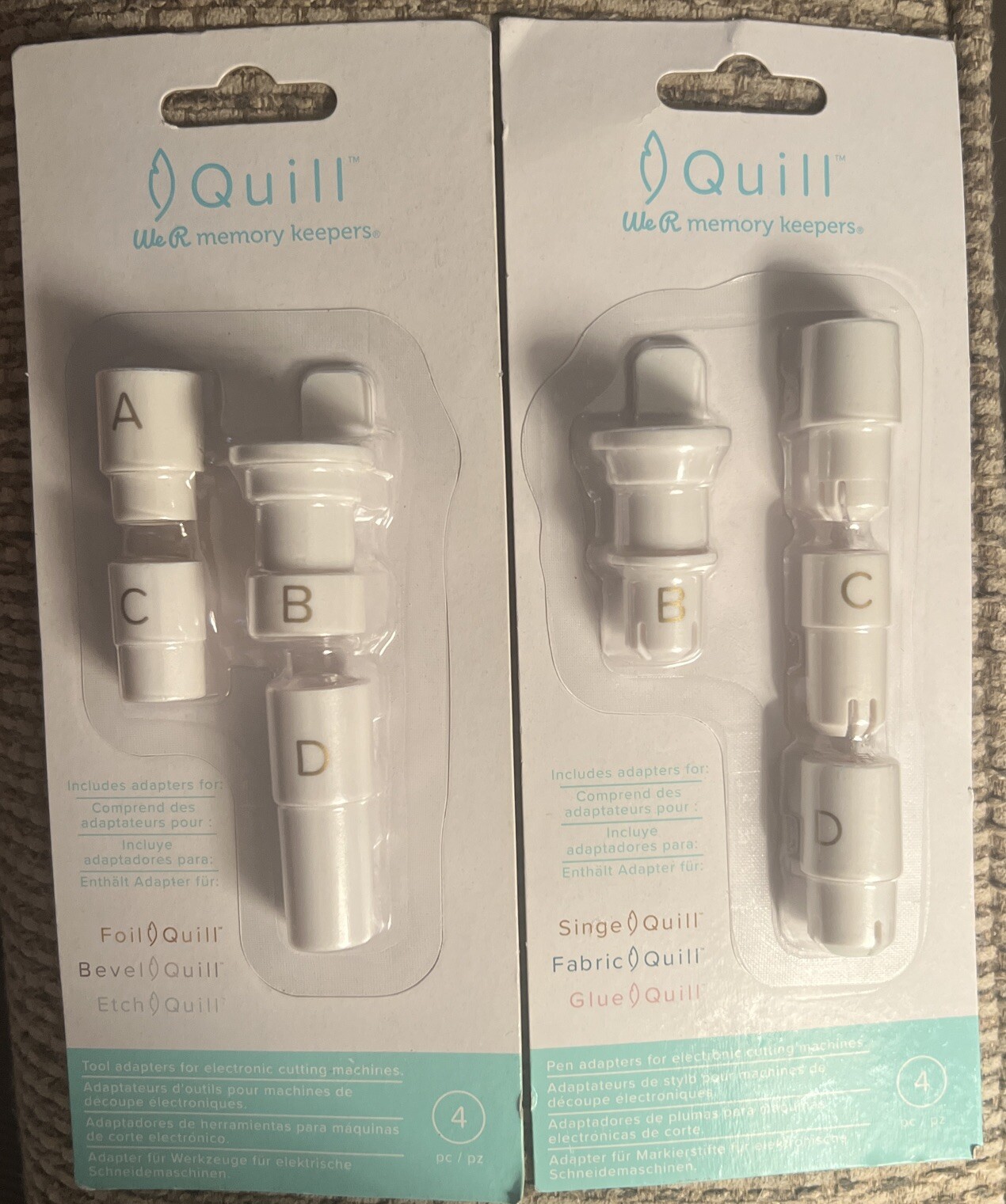 We R Memory Collection Quill Pen Tool Adapter 4pc 661159 661147 Cricut Brother