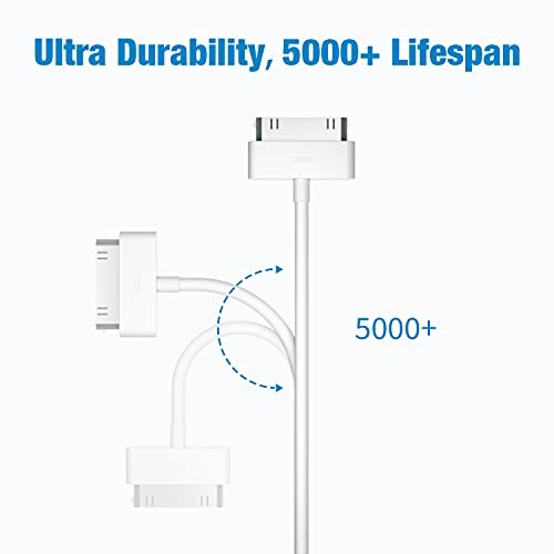 Apple Certified 30 Pin USB Charging Cable, 4.0ft USB Sync Charging Cord 1 PCS