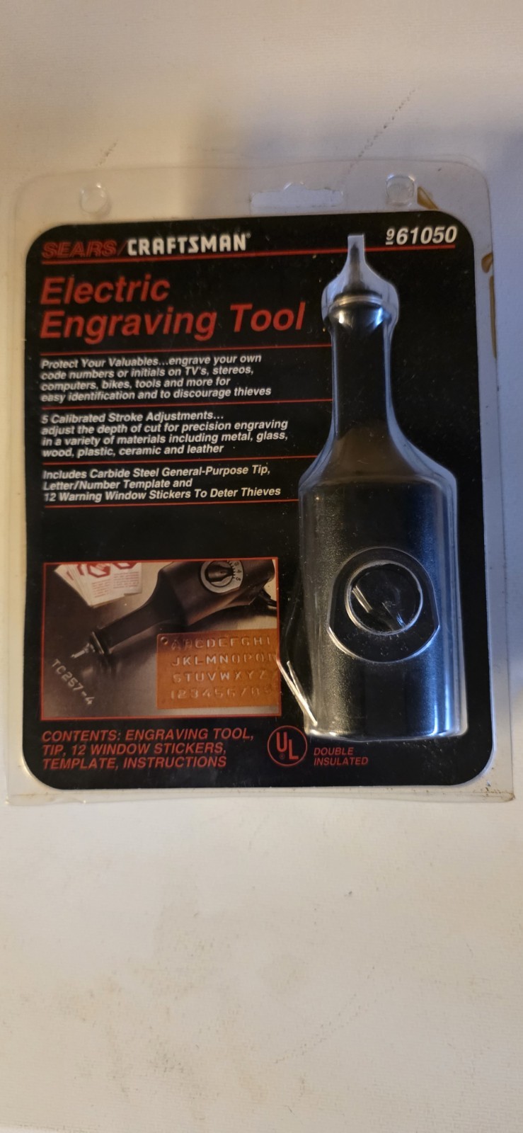Vintage Sears Craftsman Electric Engraving Tool. Item 9-61050