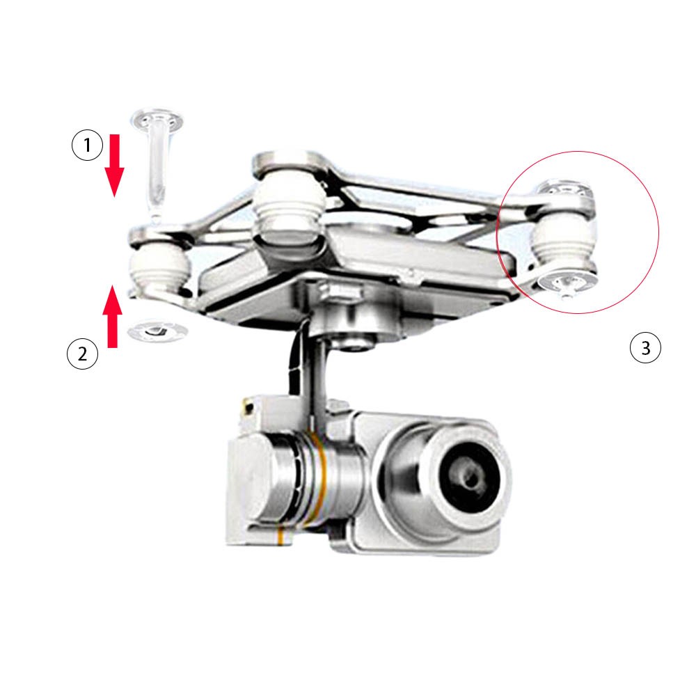 Lightweight Gimbal Damping Rubber&Anti-drop Pin For DJI Phantom 3 Pro Advanced