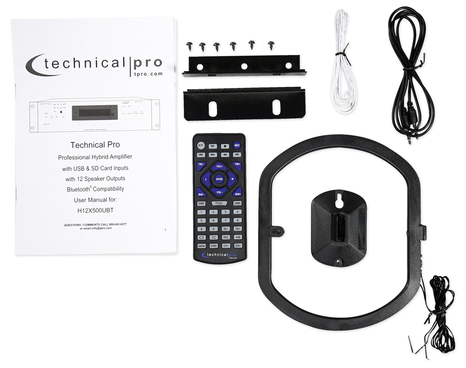 Technical Pro 6000w 6) Zone, Home Theater Bluetooth Receiver+12) 6.5" Speakers