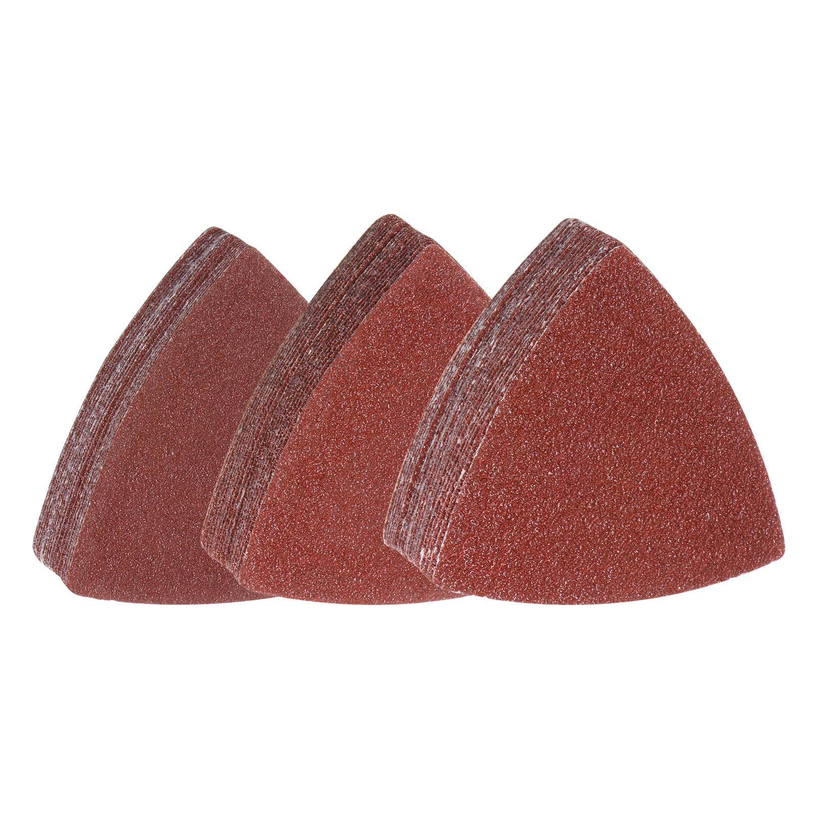 60pcs 40/60/80 Grits 80mm Aluminum Oxide Triangular Sandpaper Set Sanding Pads