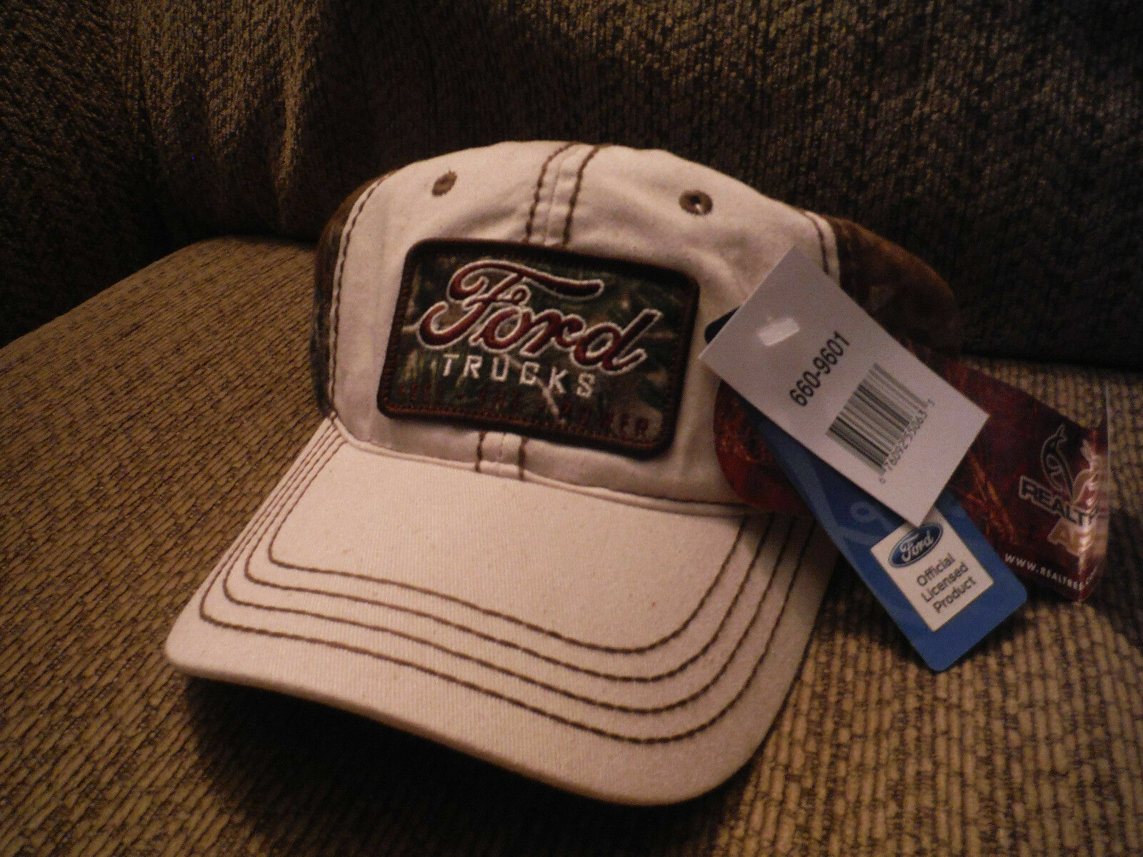 NWT FORD TRUCKS Beige & Camo Baseball Cap Hat