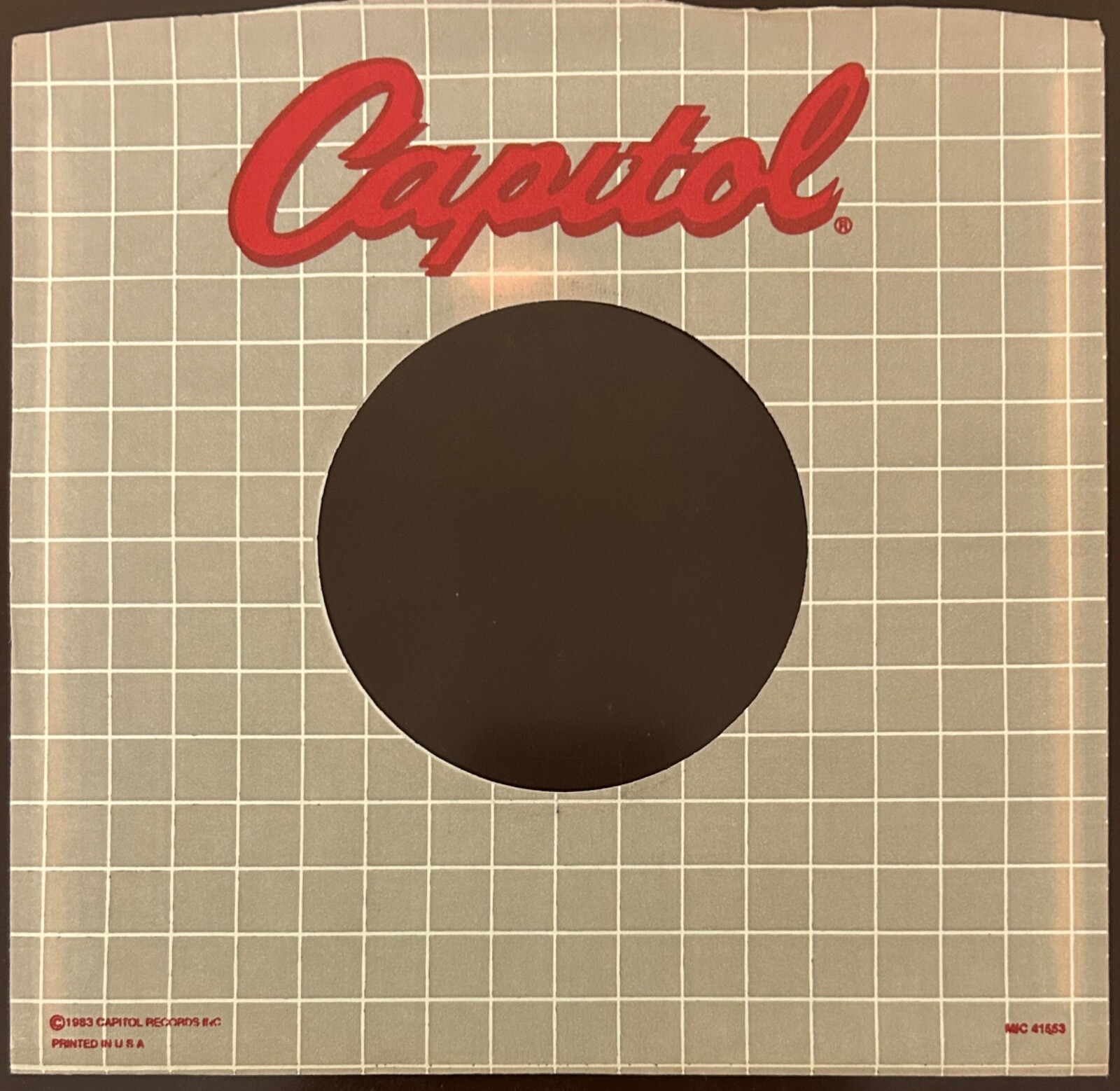 Capitol Records 45rpm commercial/company sleeves © 1983: Lot of 4