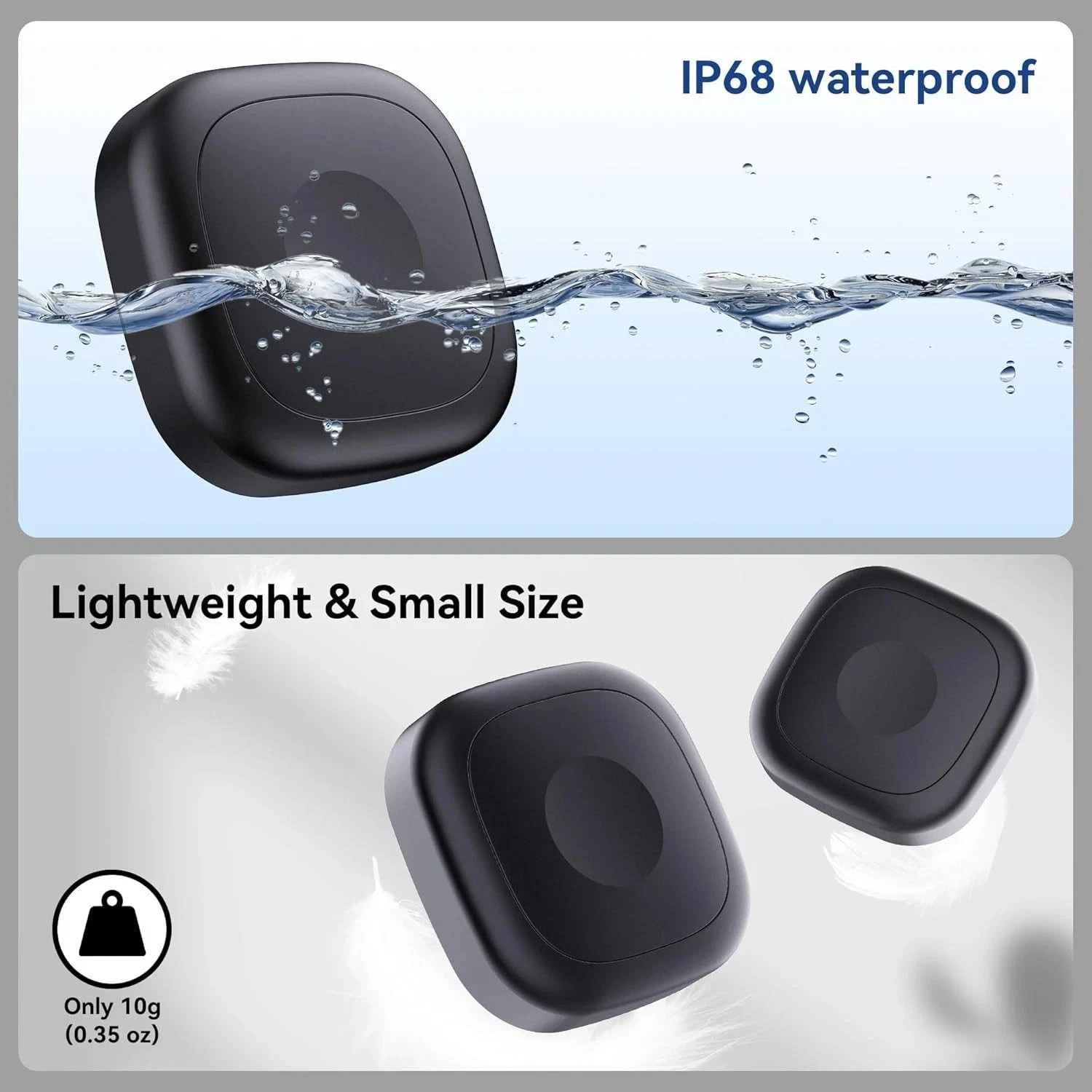 4 Pack for Tile Life360 Mate 2024/2022 Bluetooth Tracker Adhesive Black