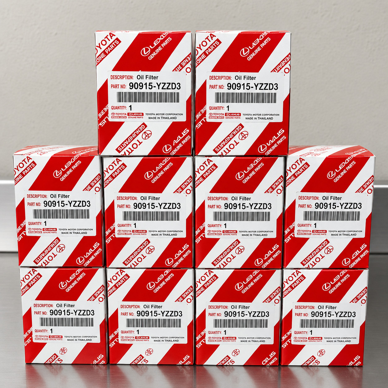 TOYOTA OIL FILTER 1 CASE OF 10 90915-YZZD3