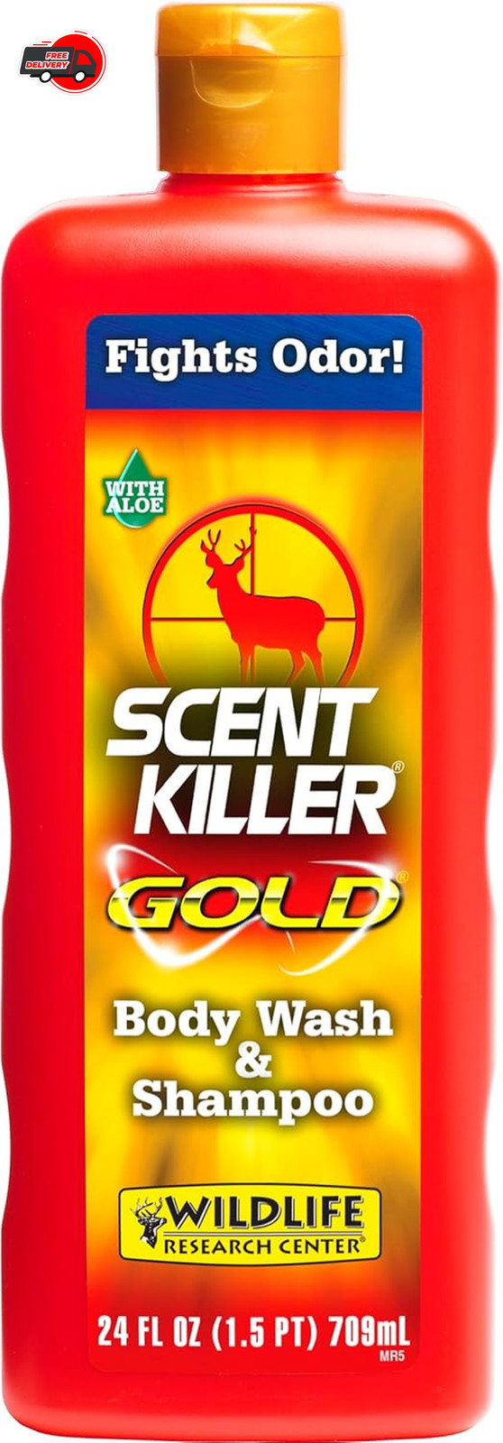 Wildlife Research 1240 Scent Killer Gold Body Wash Shampoo 12oz Anti Odor Aloe
