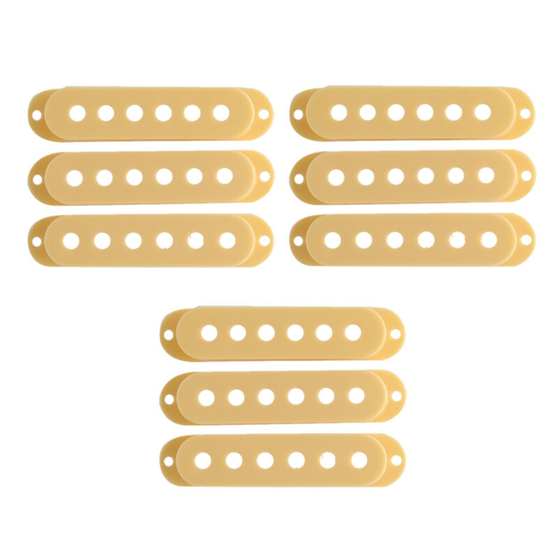 New 9pcs Cream Single Coil Pickup Covers 50mm Pole Spacing for FD ST Guitar