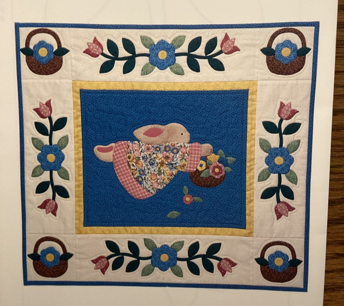 PATTERN Bunny Rabbit & Baskets Wall Quilt “Flori Bunda” NEW Brandywine Design