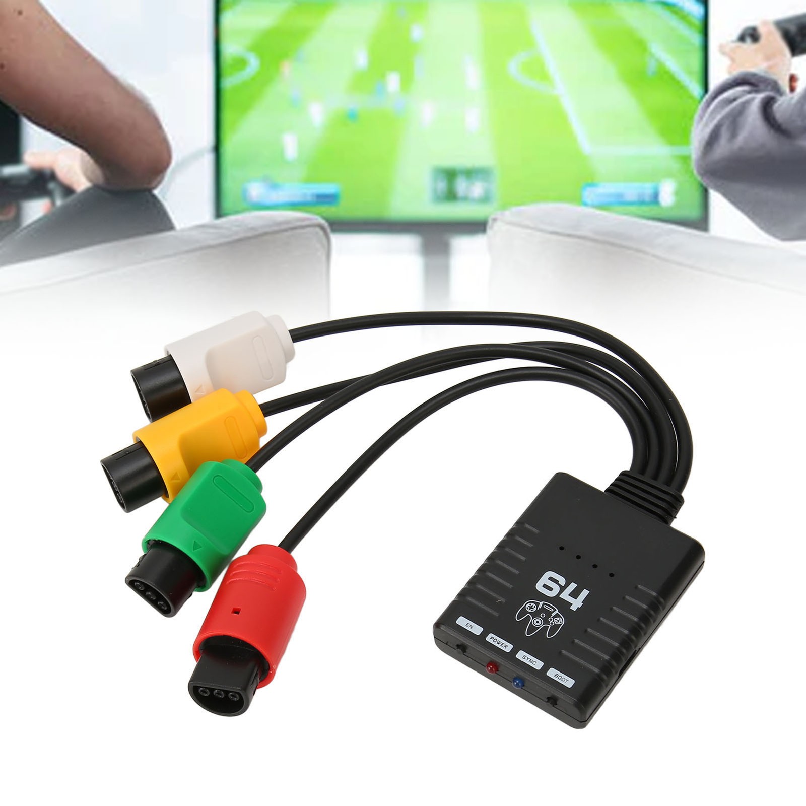 ｀Wireless Controller Adapter Support 4 Player BT Controller Converter For N64