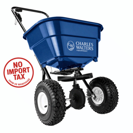 Charles Walters Steel Broadcast Spreader 65lb Capacity Lawn Garden Tool