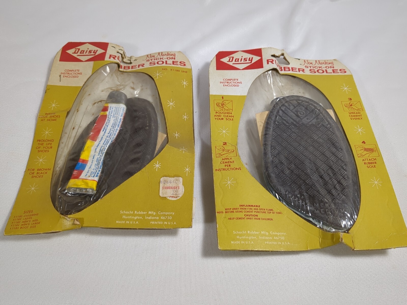 Vintage Daisy, Complete Shoe Repair Kit, 2 Pair Rubber Soles SEALED