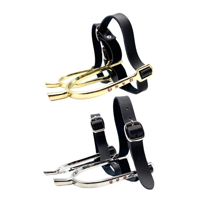 Horse Riding Spur for Stable Work with Arched Shape and Trim