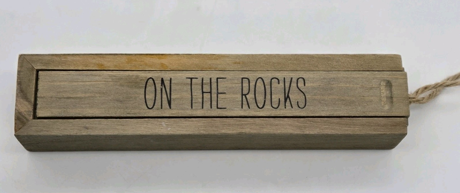 Mudpie On The Rocks Whiskey Chilling Stones Wood Box Gift Set 9 Pc