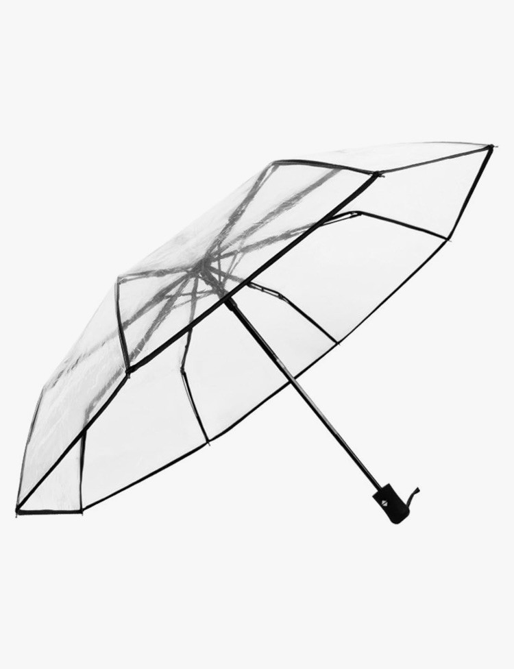 Full Automatic Folding Transparent Travel Umbrella
