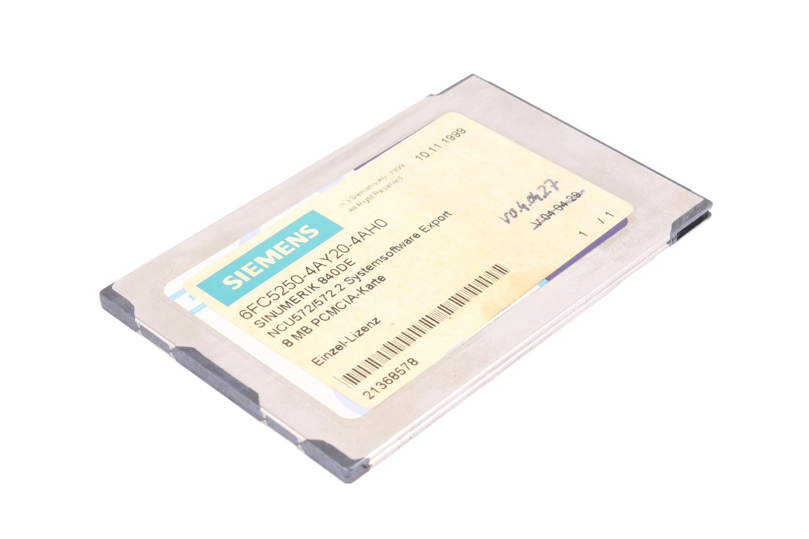 6FC5250-4AY20-4AH0 SINUMERIK 840DE 8MB SIEMENS - Used - 12 Months Warranty