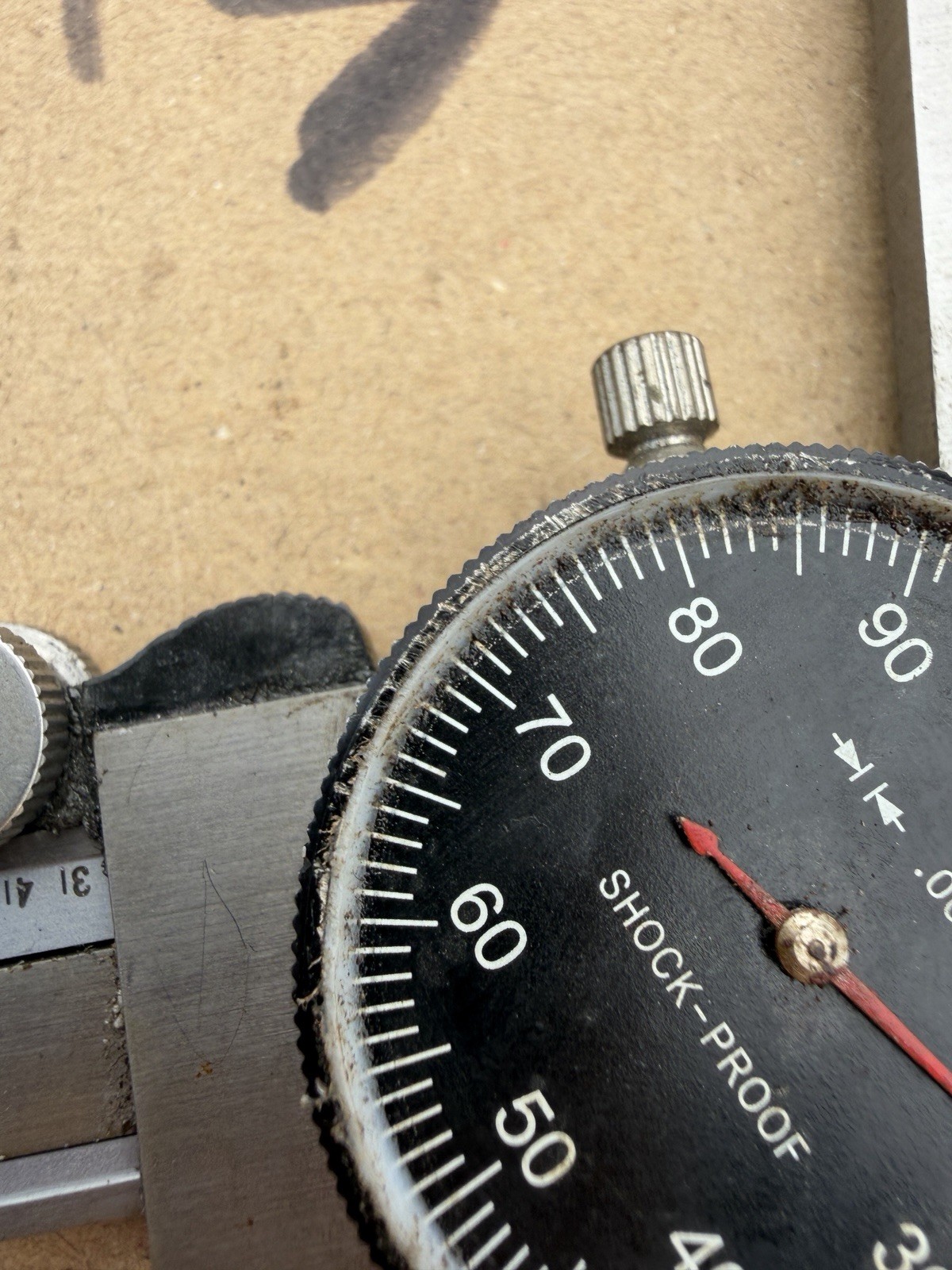 🗽SHOCK PROOF DIAL CALIPER MACHINIST/ TOOLMAKER Glass Missing