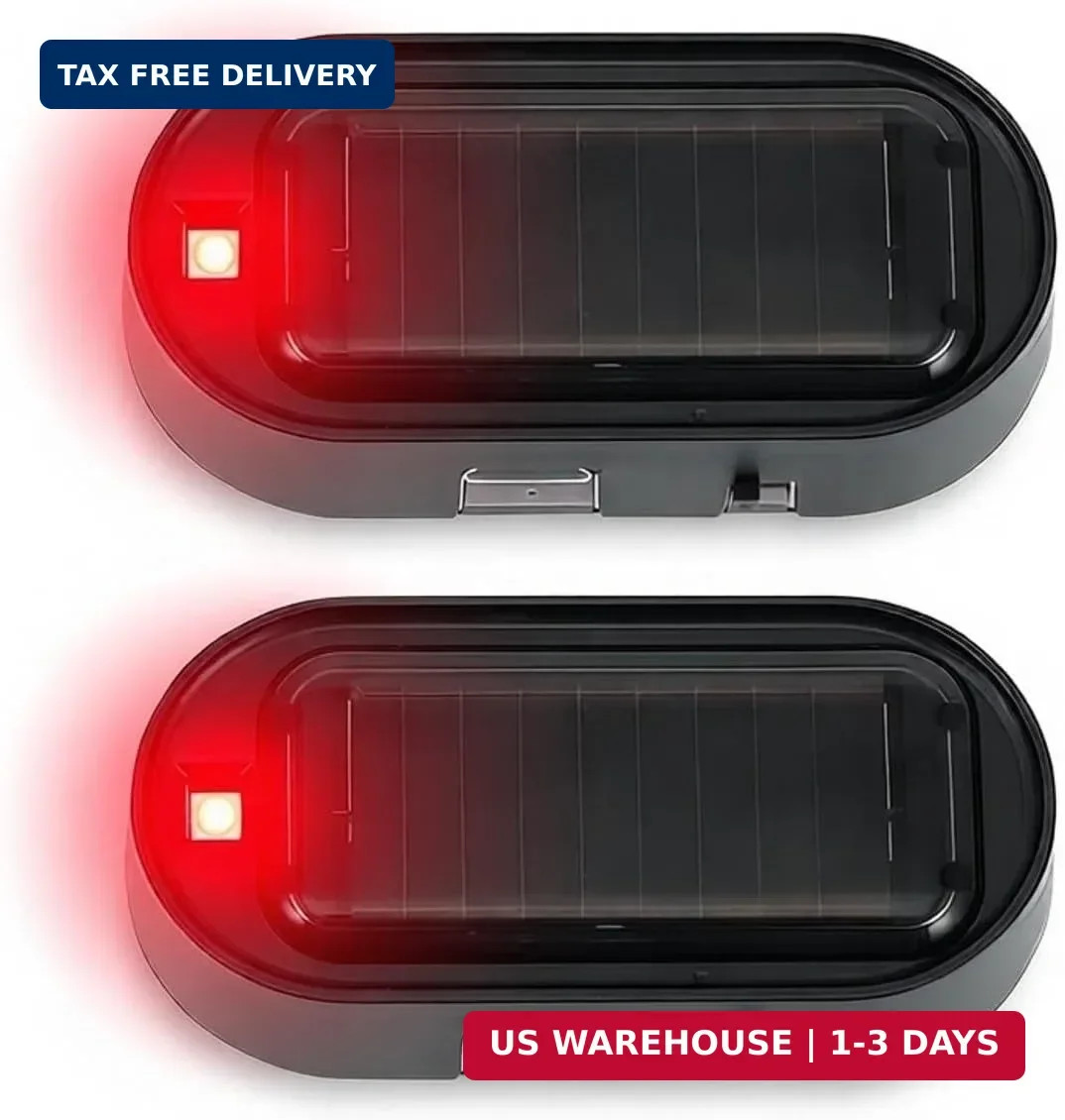 Shudyear Car Solar Power Simulated Dummy Alarm，Anti-Theft LED Flashing Security