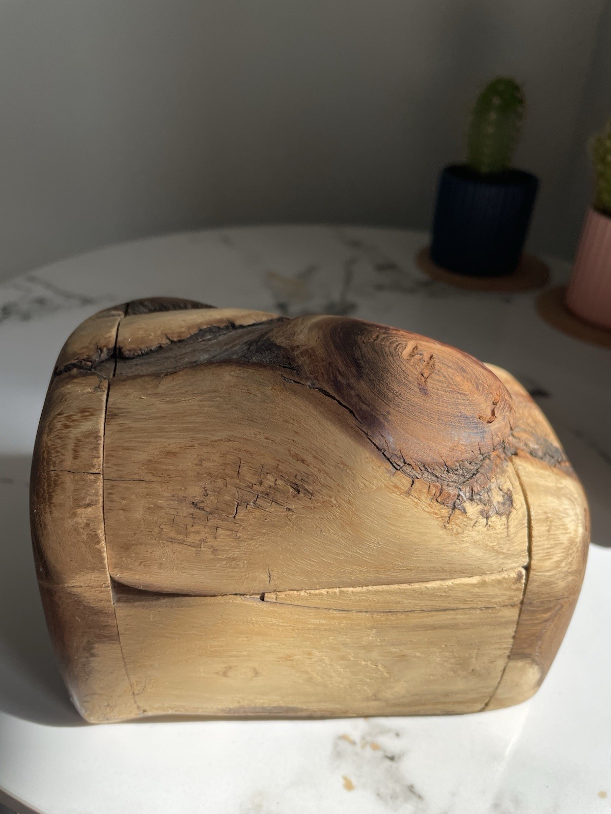 Unique Small handmade wood box with lid
