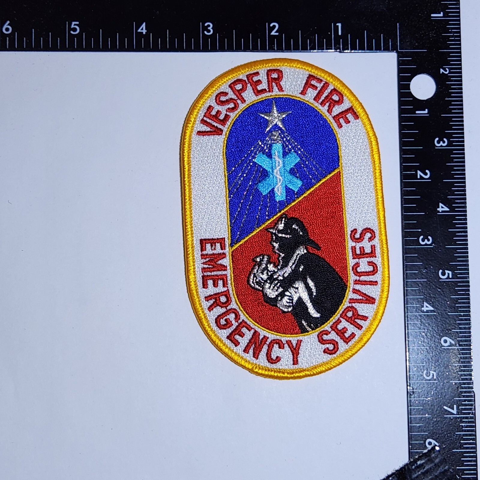 Vesper Fire Department Patch. Great Condition!