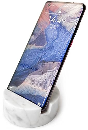 Luxurious Marble Cell Phone Stand Holder for Cellphone Tablet On Desk, Solid