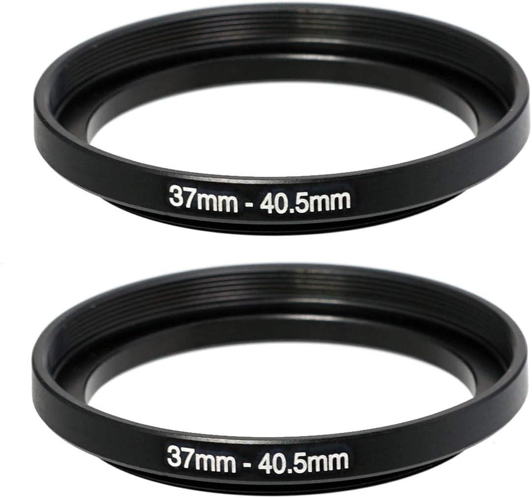 (2 Pcs)  37-40.5MM Step-Up Ring Adapter, 37Mm to 40.5Mm Step up Filter Ring, 37M