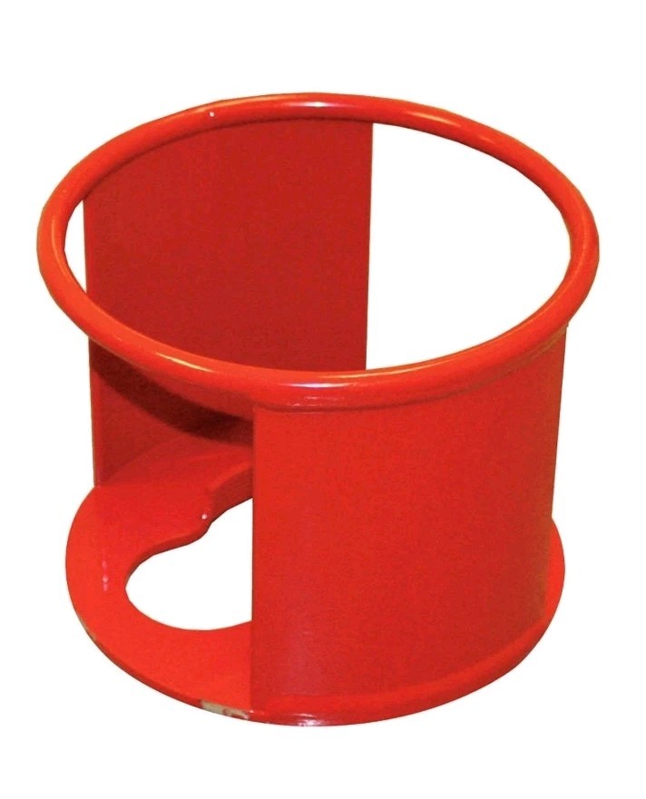 SAFTCART CC2FOS-13 SAFTCART HiViz Red Steel Cylinder Collar, 3-1/2" Cyl Thrd Siz