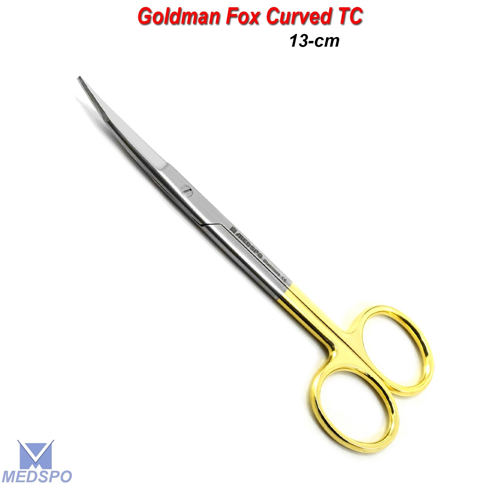 Goldman Fox Scissors Curved TC Operating Suture Dissecting Shear Surgical Tools