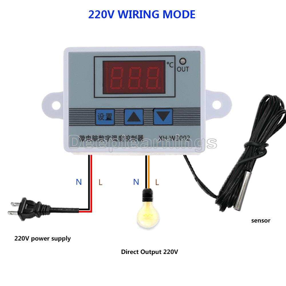 NEW AC110V-220V Digital LED Temperature Controller Microcomputer Thermostat