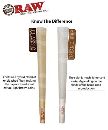Authentic RAW Organic 1 1/4 Size Pre-Rolled Cones 200 Pack & Clipper & Tree case