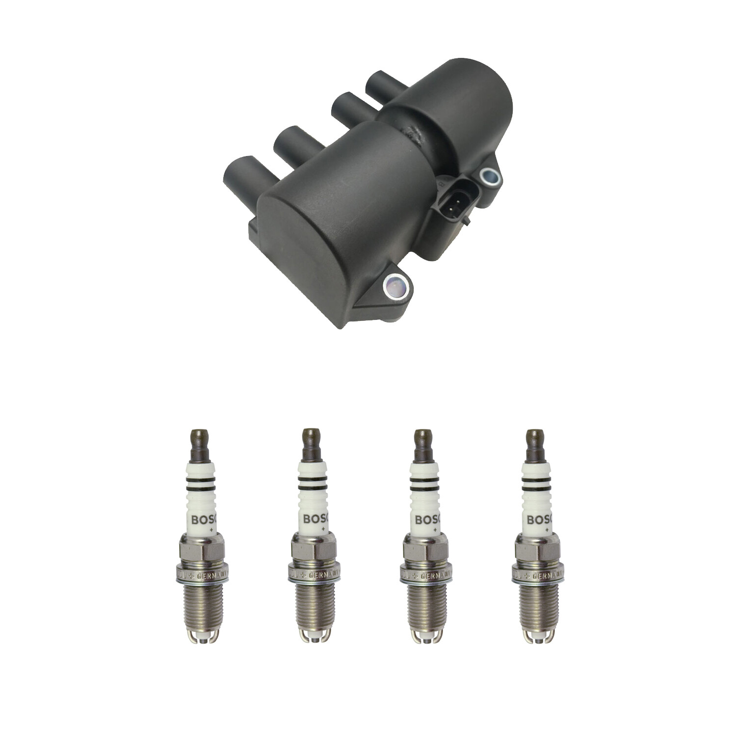 Hitachi Ignition Coil 4 Bosch Nickel Spark Plugs Kit For Forenza Reno Optra L4