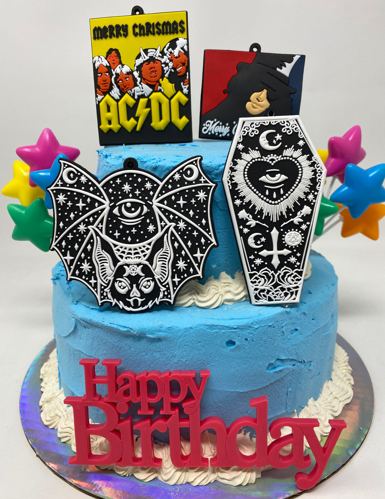 AC/DC, Guns N Roses Deluxe Birthday Cake Topper Set and Christmas  Brand New